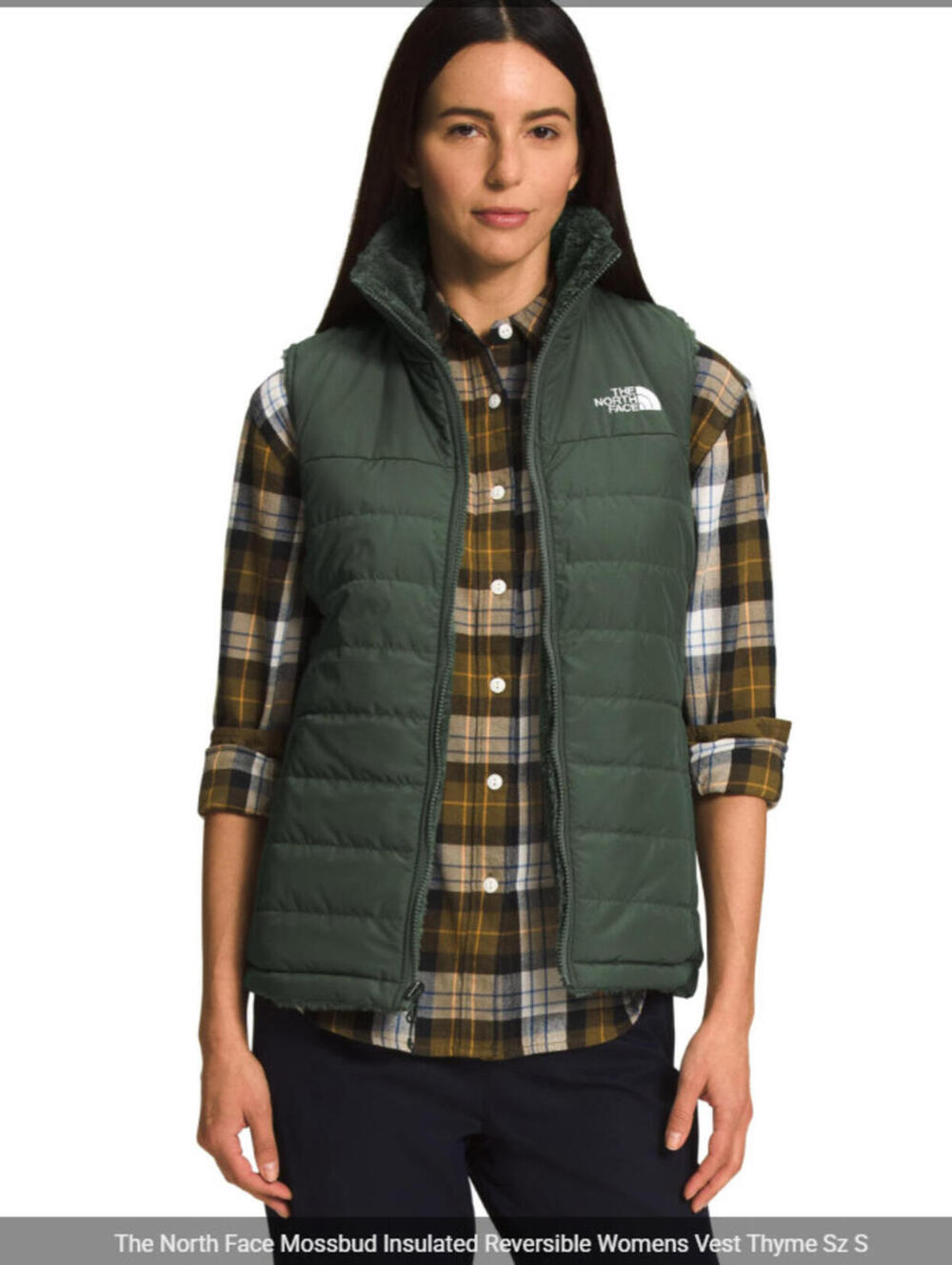 NWT The North Face reversible Vest is Sage Green women Small